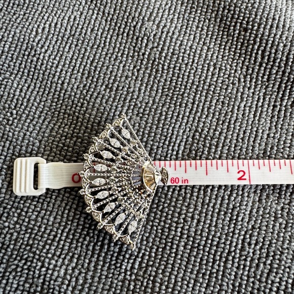 Sparkly sterling silver convertible fan pendant - Picture 6 of 8